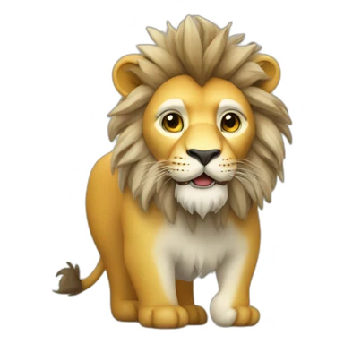 câlin pingouin à une lionne sticker