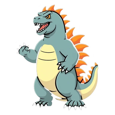 Godzilla sticker