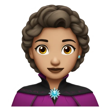 Frozen Anna morena con ojos negros sticker