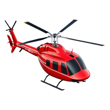 Bell 206 - Bell Helicopter (Model Year: 2021) (Iconic colour: Red) sticker