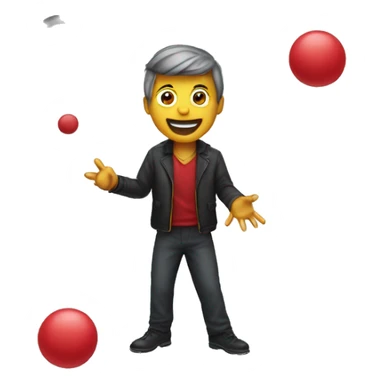 Emoji juggler sticker