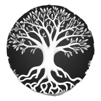 arbre de vie en noir et blanc sticker