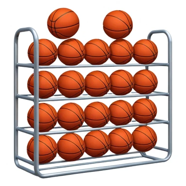 red basketball rack sticker