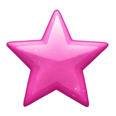 Pink star whit glitters sticker
