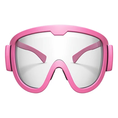 overbuilt pink shield visor glasses, extremely substantial construction, bold Y2K era style sticker