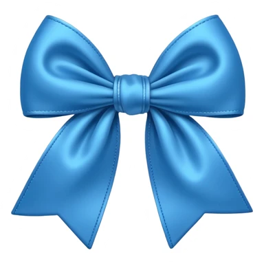 Blue bow, cozy sticker