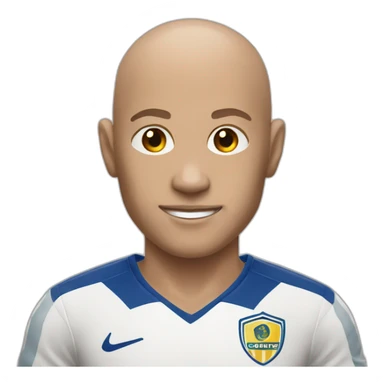 soccer player hairless sticker