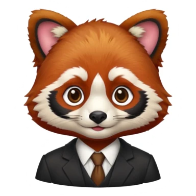 red panda with lawyer hair sticker