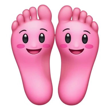 Blushing emoji with feet sticker