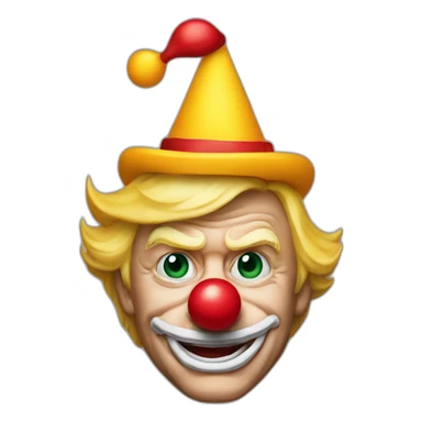 Donald trump as clown sticker