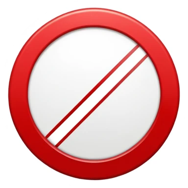 prohibition symbol, red circle with diagonal line through it sticker