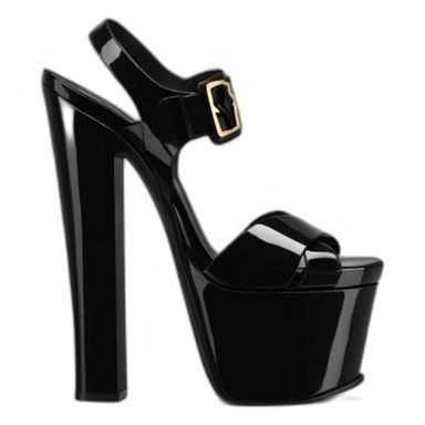 Ysl TRIBUTE PLATFORM SANDAL black PATENT LEATHER sticker