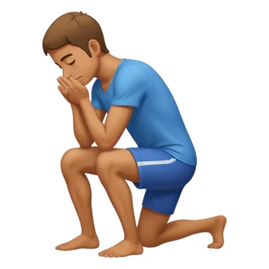 A man bowing down  sticker