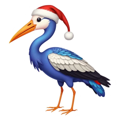 cigogne étoilé de noel sticker