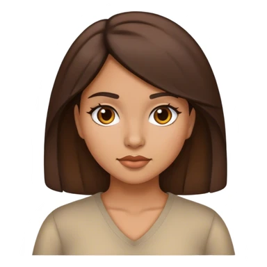 latina girl with brunette hair sticker