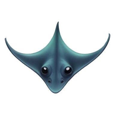 Aesthetic manta ray sticker