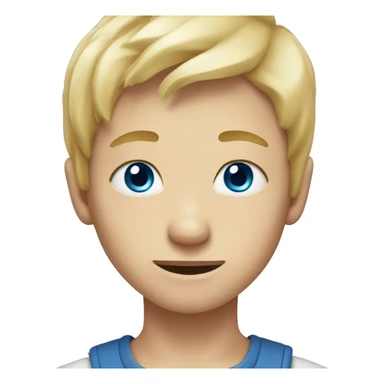young boy with blonde hair and blue eyes  sticker