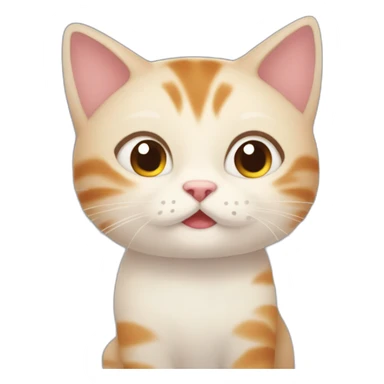 lily zhang as cute cat that ate too fast ( sticker