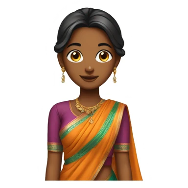 Girl in saree sticker