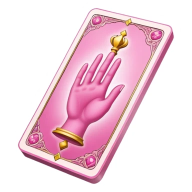 a hand of pink tarot cards sticker