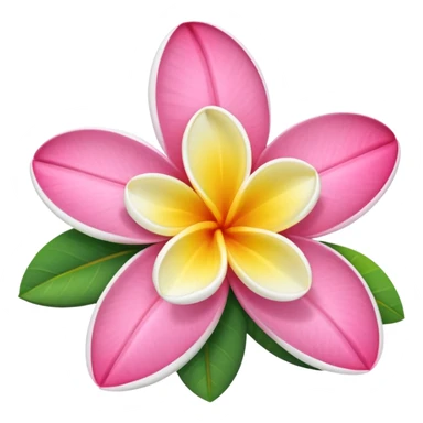 Pink white Frangipani sticker