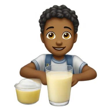 Une petite enfant de moins d'un an qui sait lire "lait entier" sticker