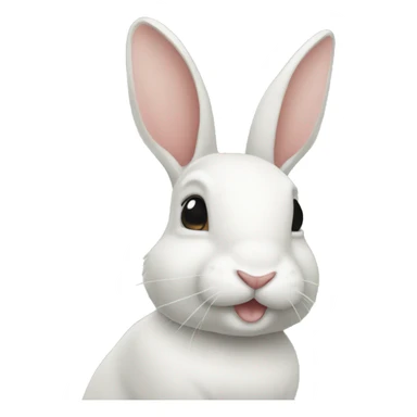 Conejo blanco enojado sticker