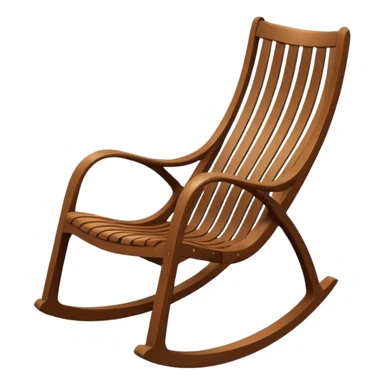 a rocking chair, mid century modern style sticker