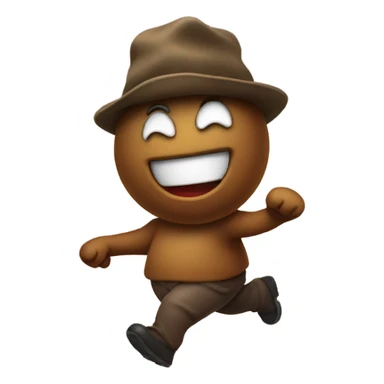 Poop emoji on a walk sticker