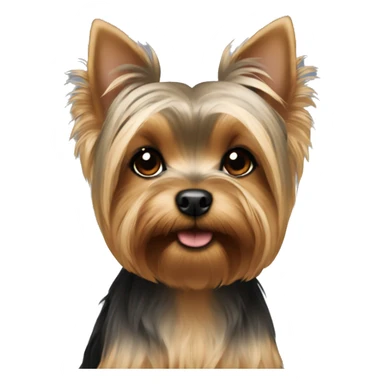 beige and light brown girl yorkie cute sticker