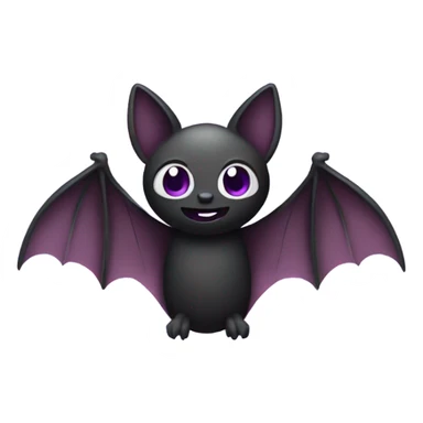 Purple and black bat sticker