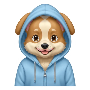 Frenchi Dog wearing a hoodie  sticker