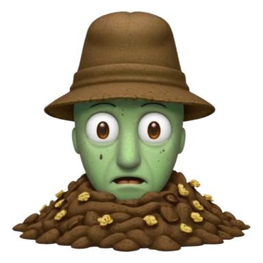 Squidward and poop sticker