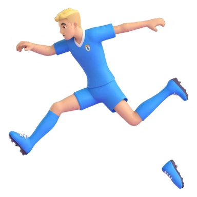 footballer kicking sticker