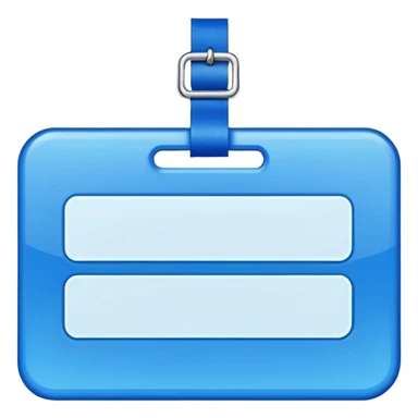 blue Name tag sticker