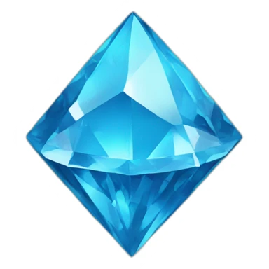 Blue diamond with a face, arms and legs, doing something random sticker