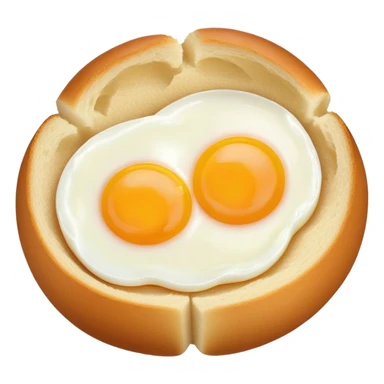 Korean egg bread with a visible egg on top sticker