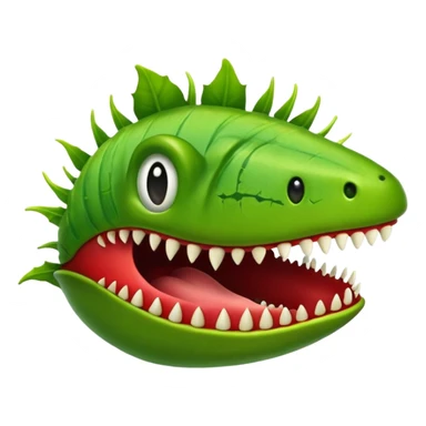 realistic venus fly trap sticker