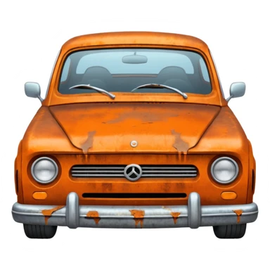 Rust on a car  sticker