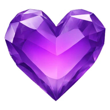 Purple crystal heart sticker