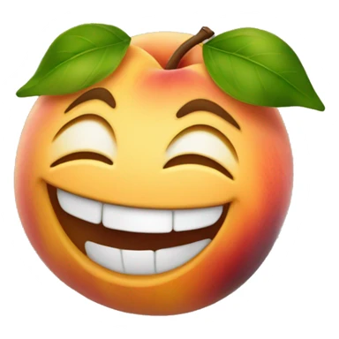 A laughing peach  sticker