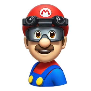 Super mario with VR Glasses sticker