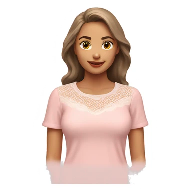 light pink top with lace sticker