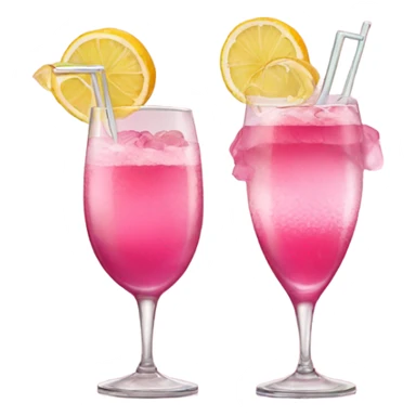 Three pink cocktails sticker