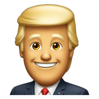 President Donald Trump smiling sticker