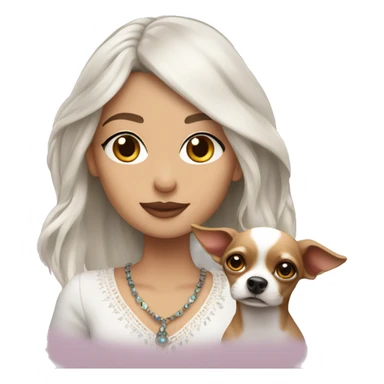 White gypsy with chihuahua sticker
