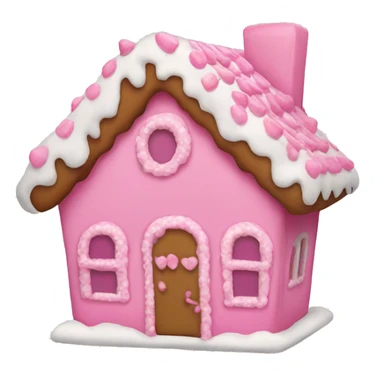 Pink accent gingerbread house sticker