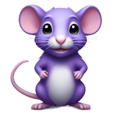 Purple magical rat sticker