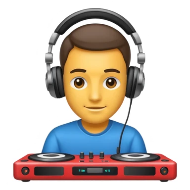 DJ with headphones sticker
