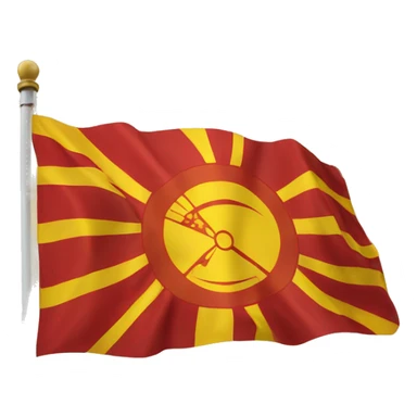 Old Macedonian flag sticker